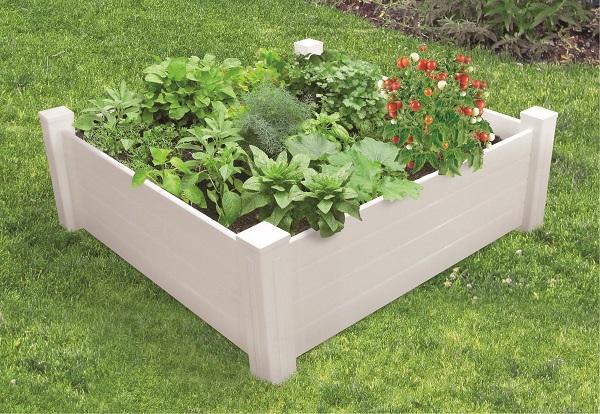 Premium 48"x48"x15” Raised Garden Bed – White