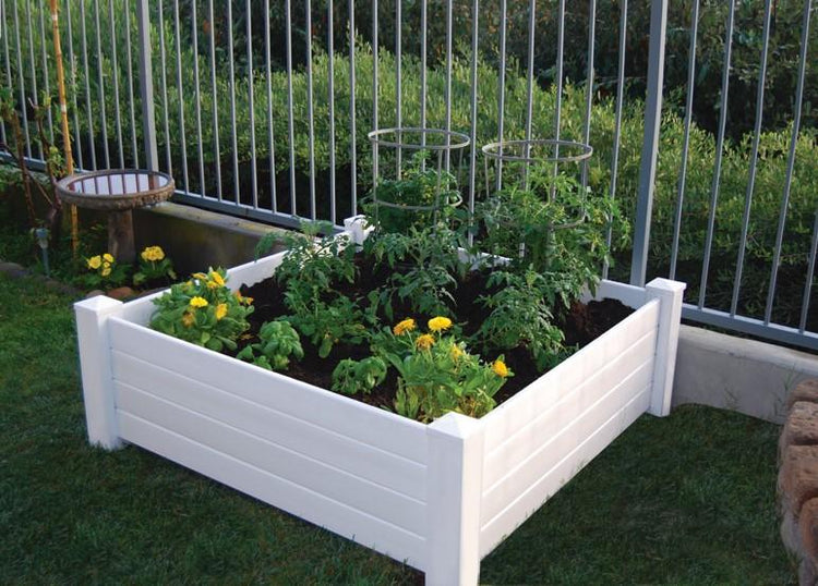 Premium 48"x48"x15” Raised Garden Bed – White