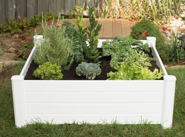 Premium 48"x48"x15” Raised Garden Bed – White