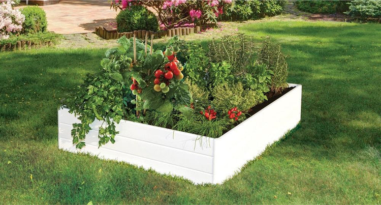 Raised Garden Bed 44.5" x 44.5" x 11.5" – White