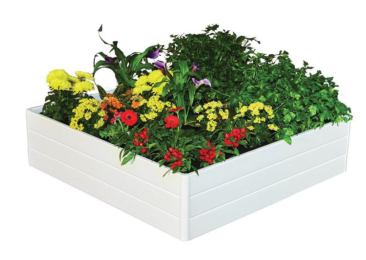 Raised Garden Bed 44.5" x 44.5" x 11.5" – White