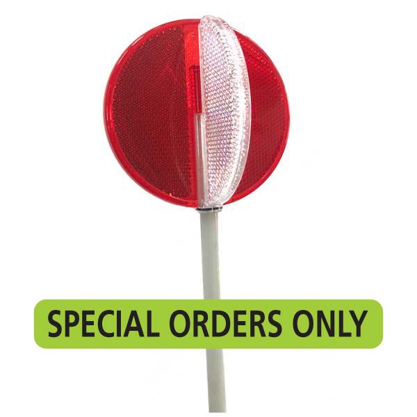 2-in-1 Telescopic 50" to 82" Driveway Marker, Red and Clear